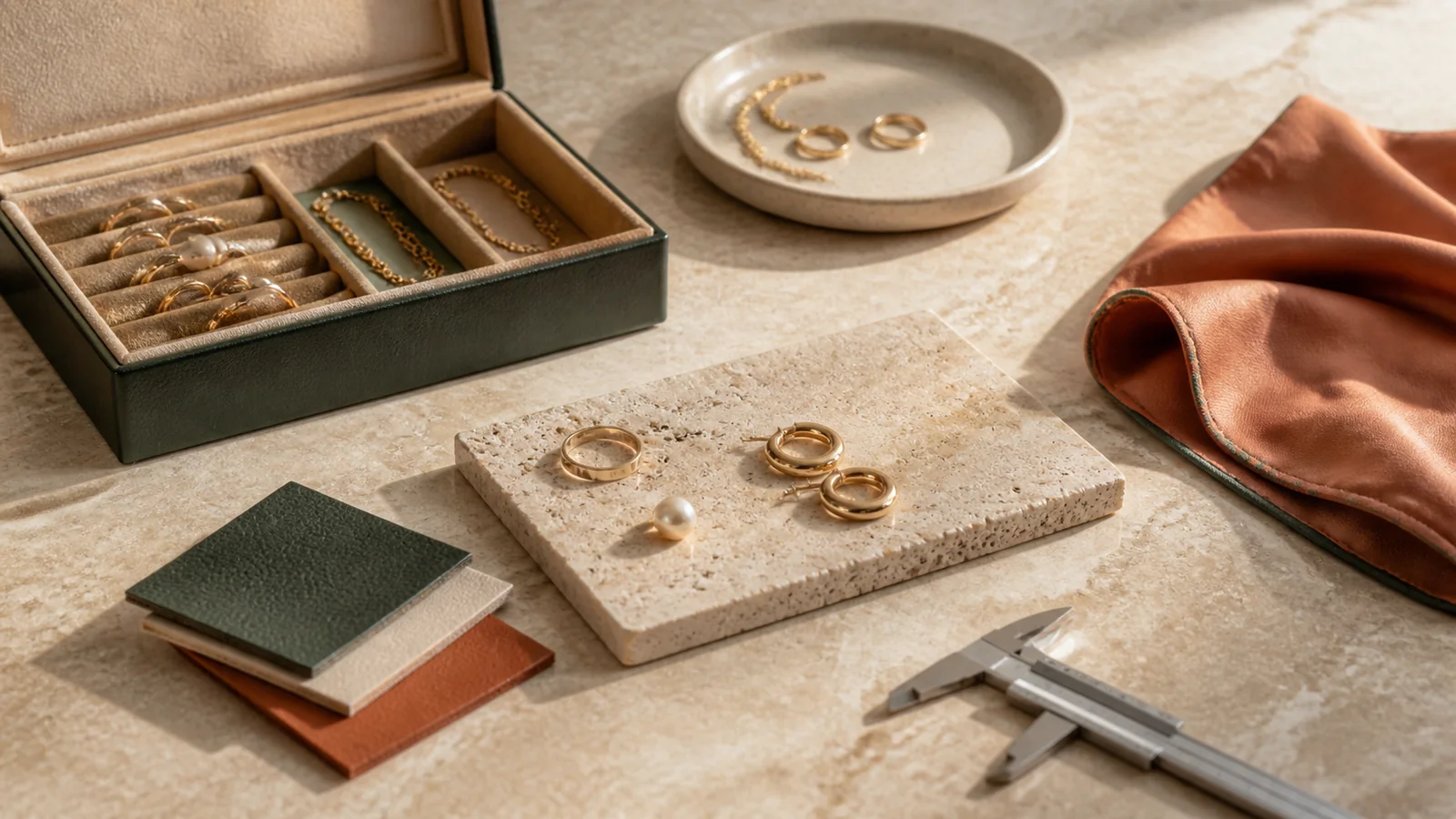 Care and ownership context for a calm routine for storing and cleaning everyday jewelry