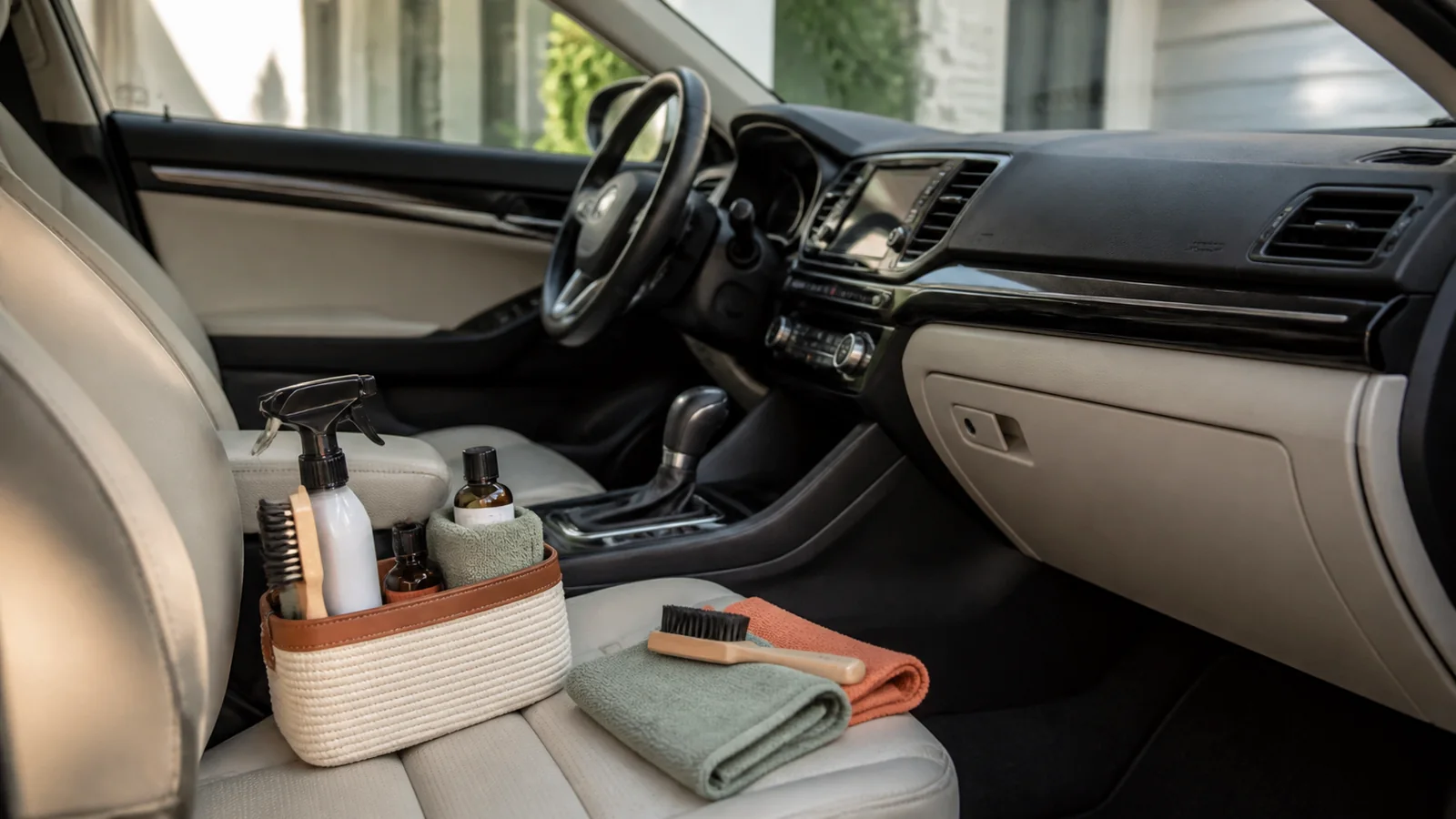 Selection details related to a gentle routine for cleaning common car interior materials