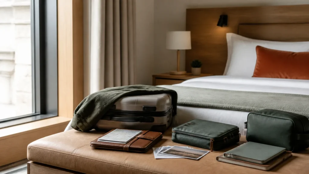 Editorial still life illustrating a slower itinerary can create a better travel decision