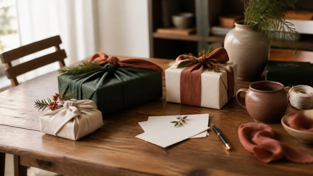 Editorial still life illustrating a useful gift can be more personal than an expensive one