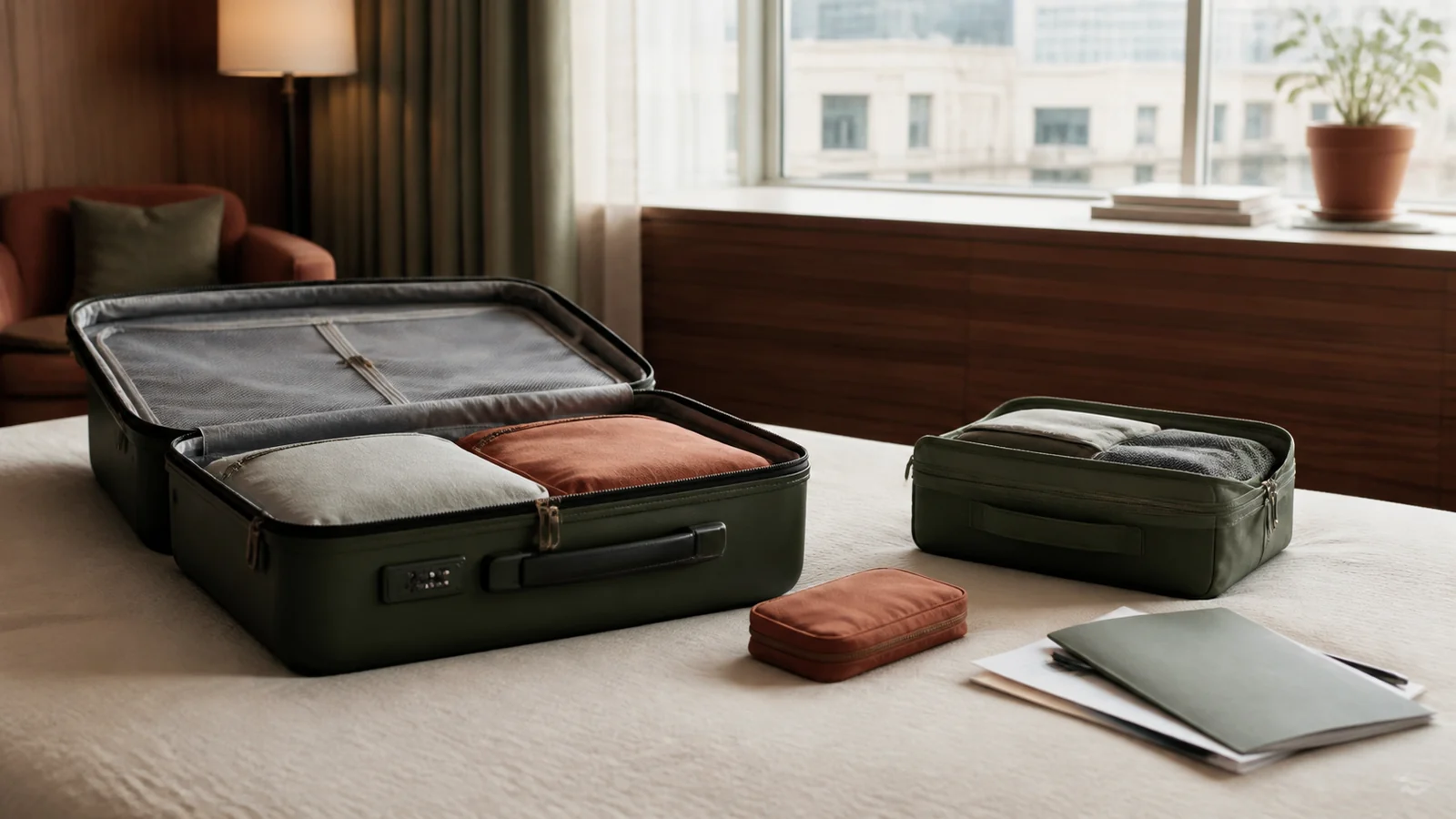 Editorial still life illustrating airline baggage dimensions: why the published rules matter