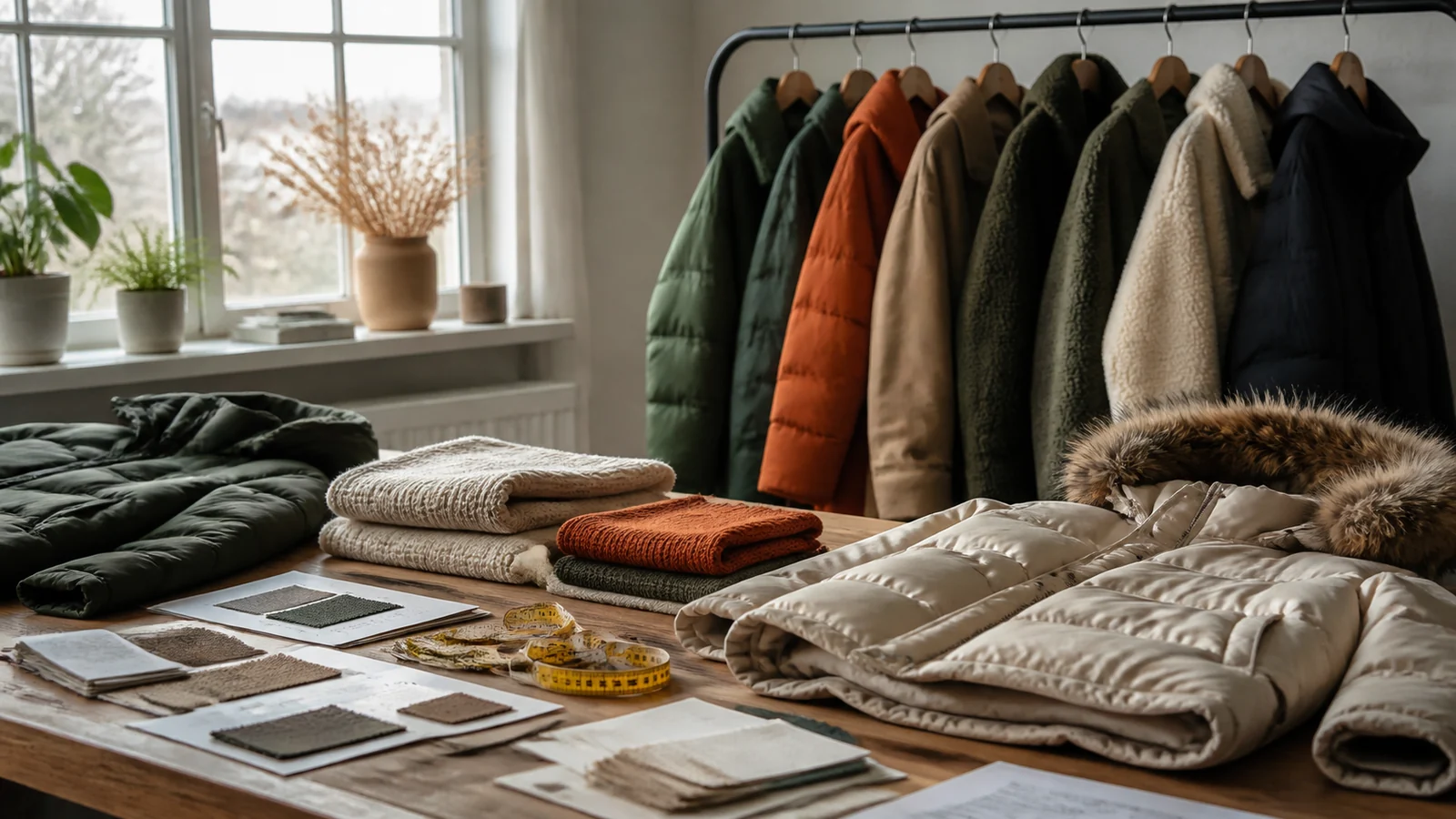 Selection details related to choosing a winter coat for warmth, layers and real-life care