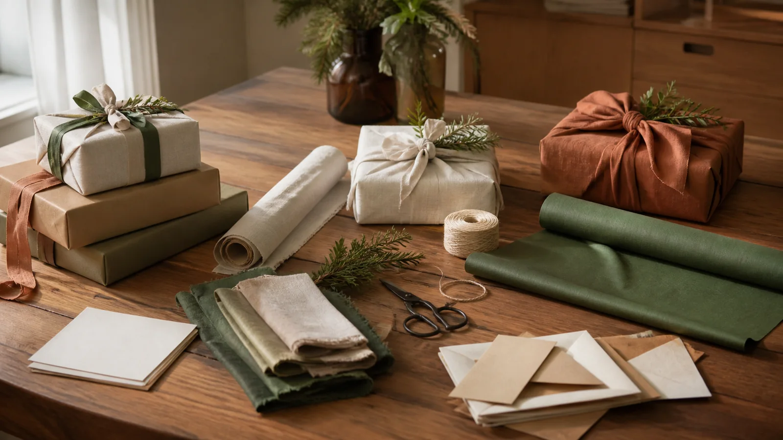 Selection details related to gift wrapping materials: presentation, reuse and shipping reality