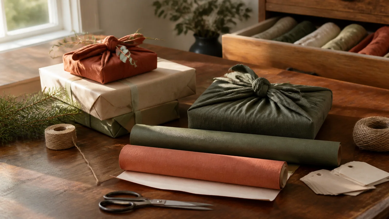 Care and ownership context for gift wrapping materials: presentation, reuse and shipping reality
