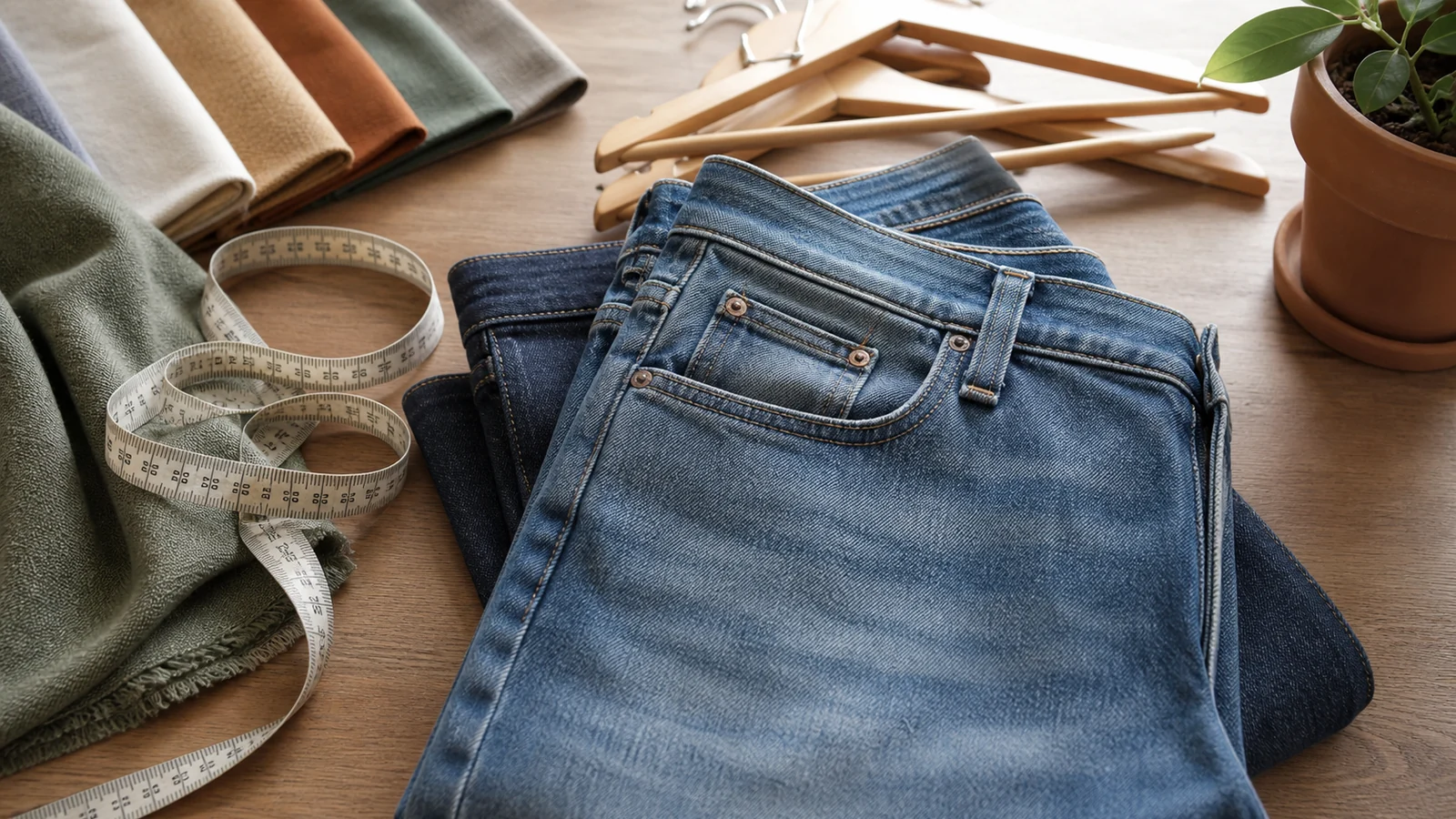 Care and ownership context for how to buy jeans online using garment measurements