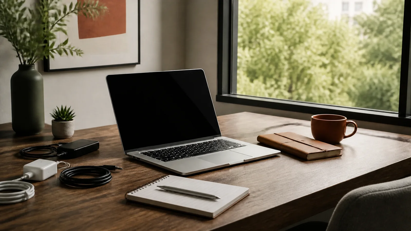 Editorial still life illustrating how to choose a laptop for home, work and long-term support