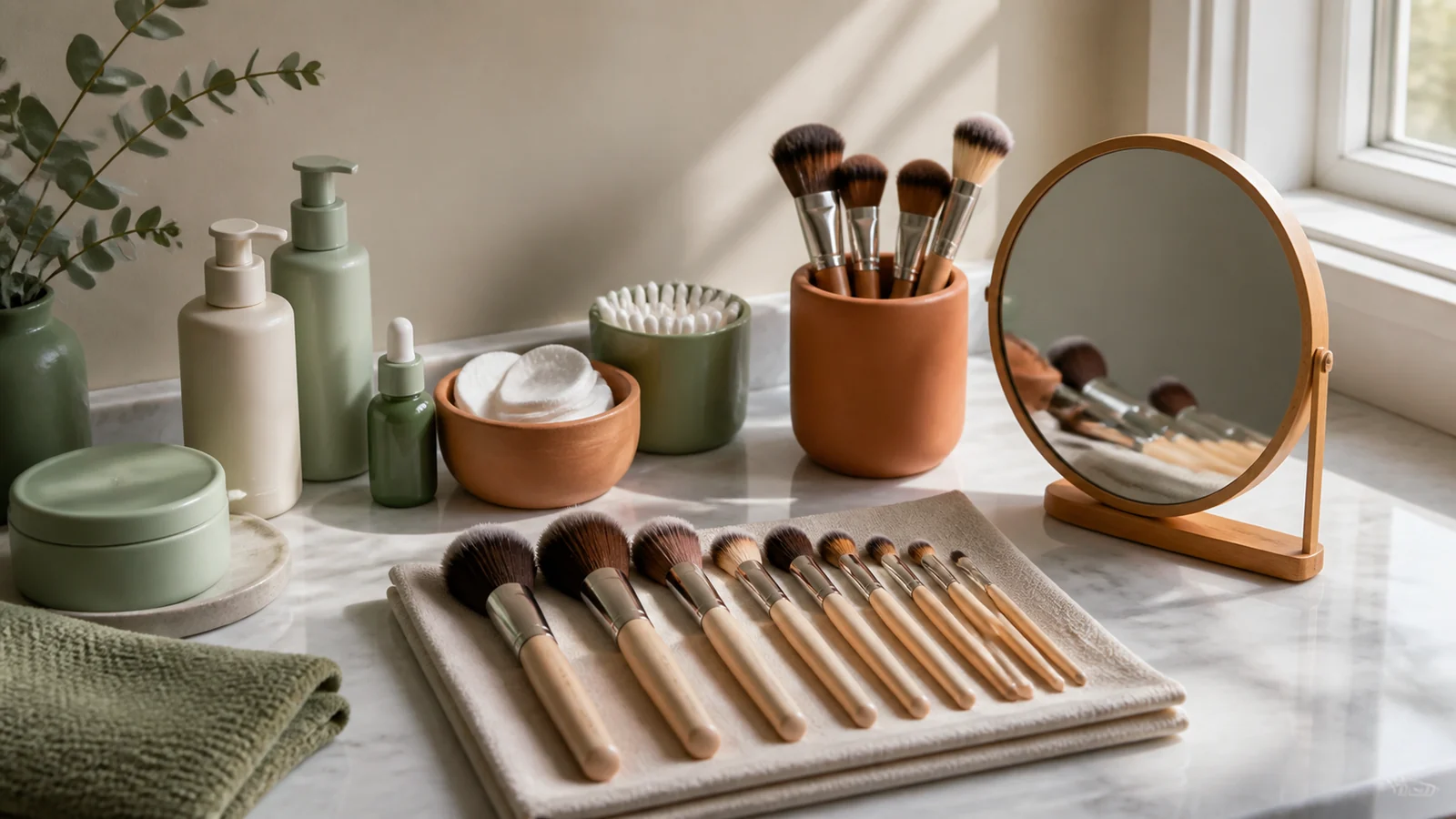 Selection details related to how to choose makeup brushes by shape, density and care