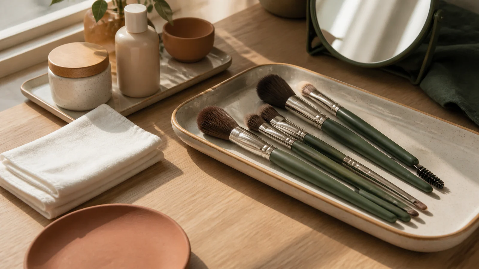 Care and ownership context for how to choose makeup brushes by shape, density and care