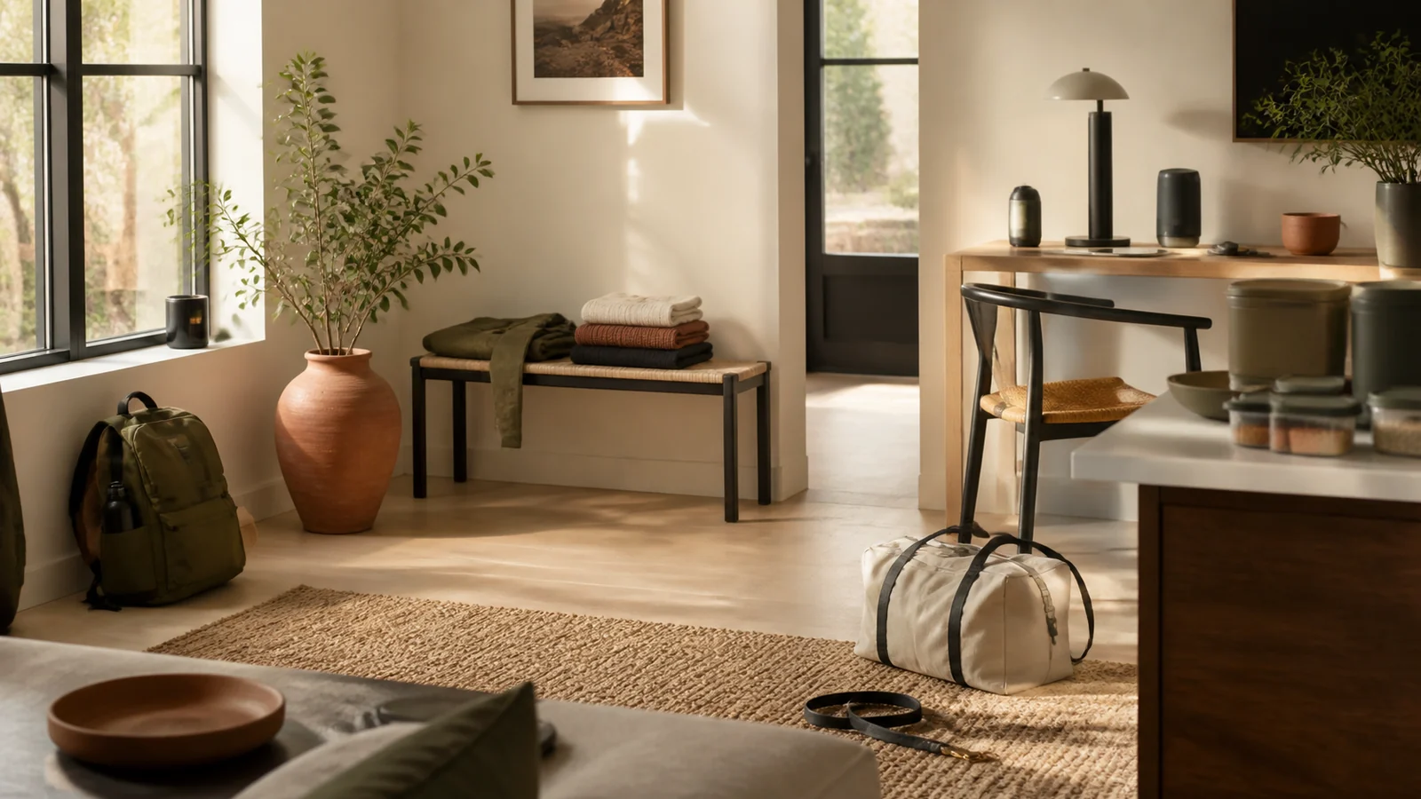A calm, sunlit interior bringing together considered everyday choices