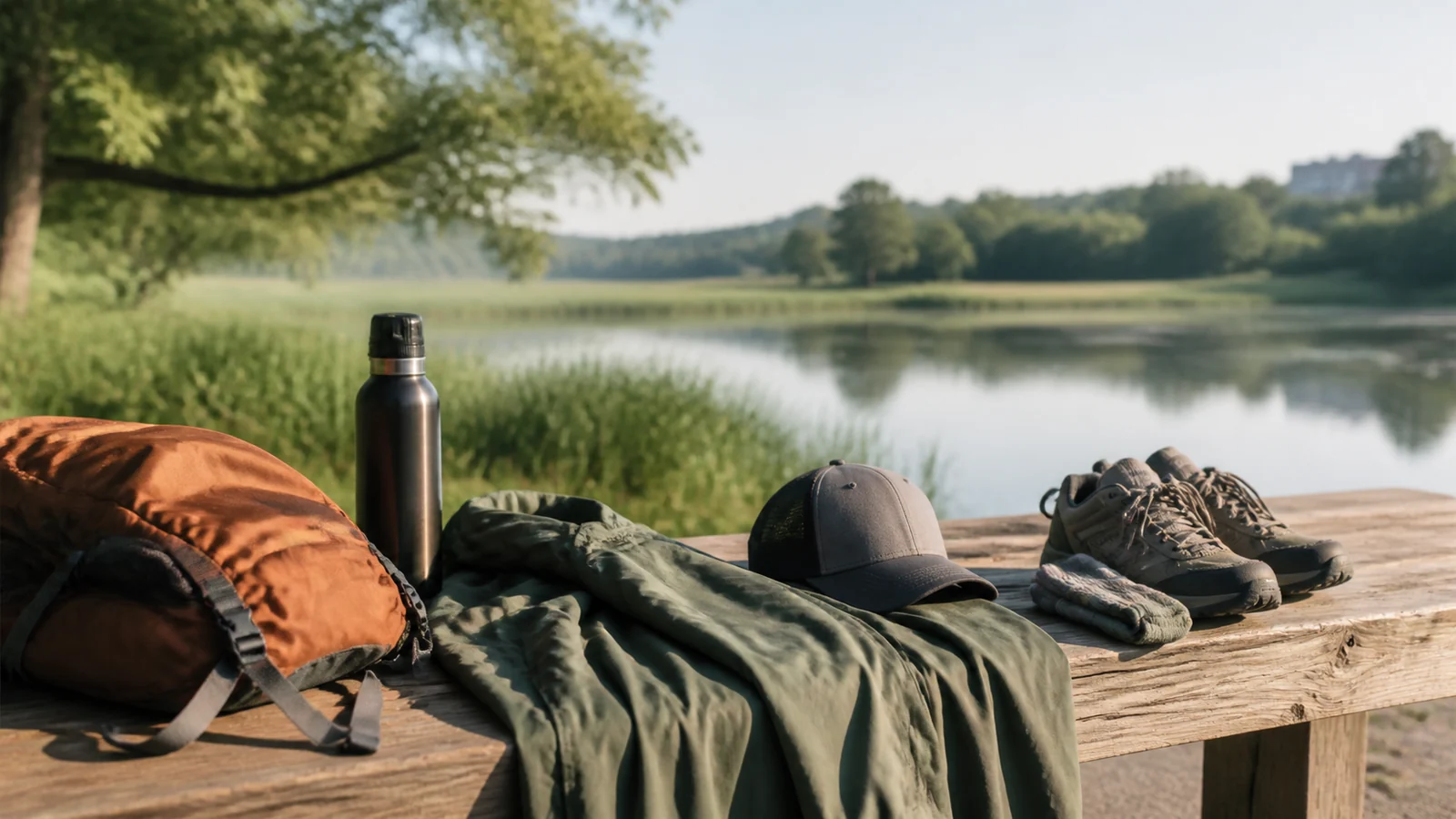 Editorial still life illustrating moisture management in active fabrics: a practical explanation