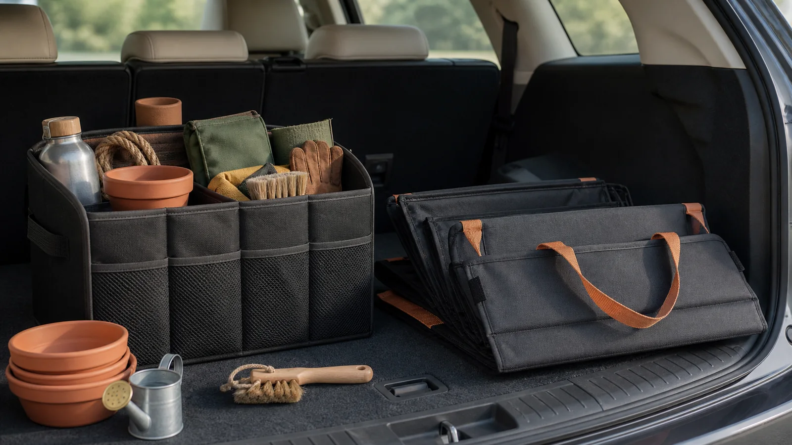 Selection details related to rigid vs collapsible trunk organizers: structure, space and use