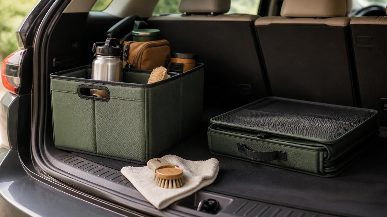Care and ownership context for rigid vs collapsible trunk organizers: structure, space and use