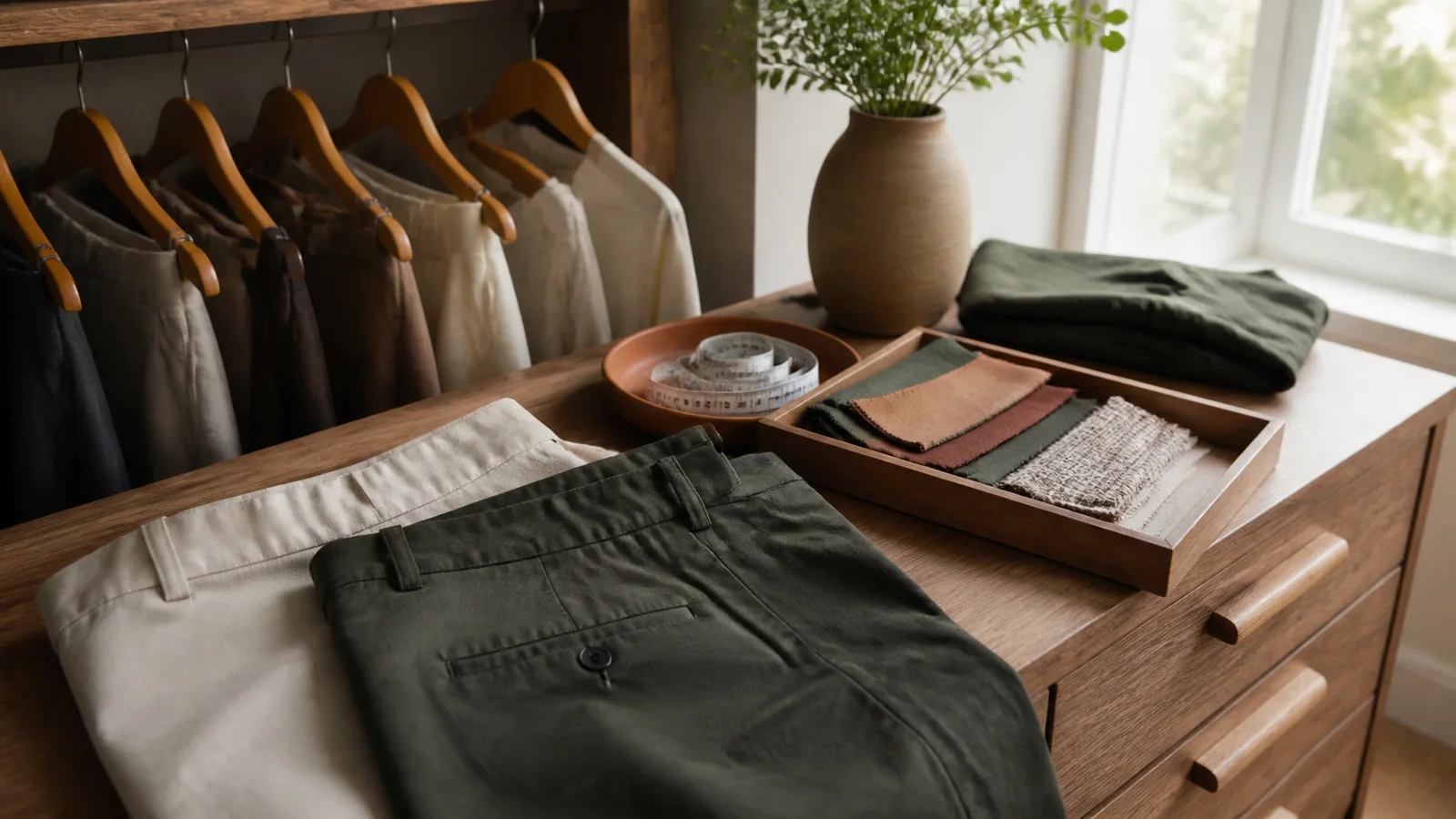 Care and ownership context for tailored vs relaxed trousers: fit, movement and styling range