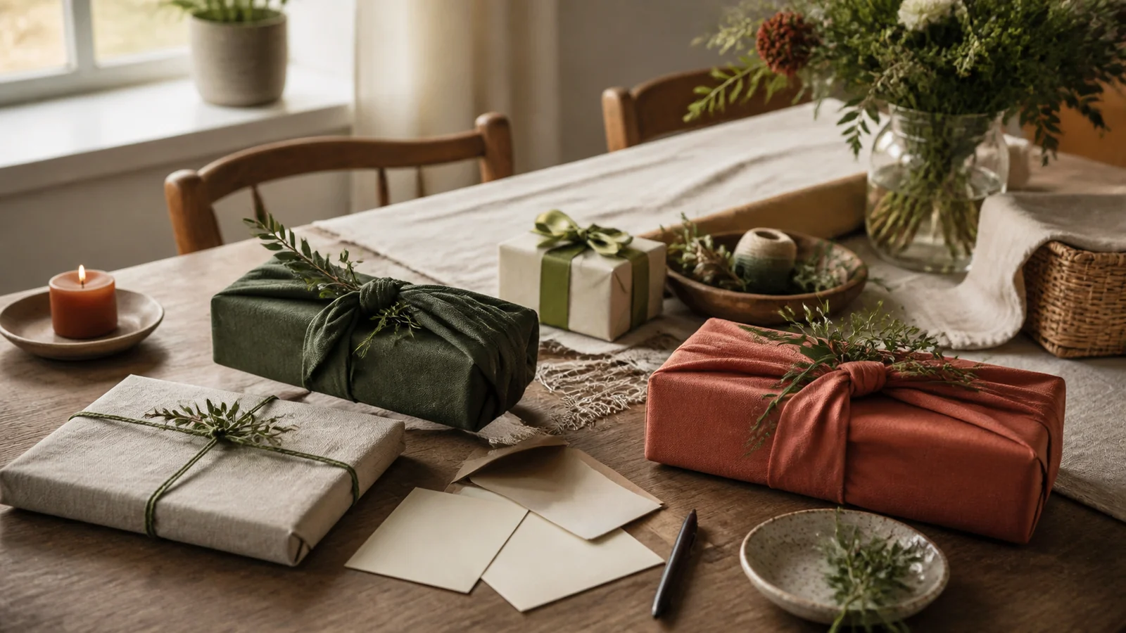 Editorial still life illustrating what makes a gift return-friendly without feeling impersonal